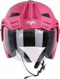 STEELBIRD Sbh 23 Ava Dashing Pink P Cap Half Face Helmet