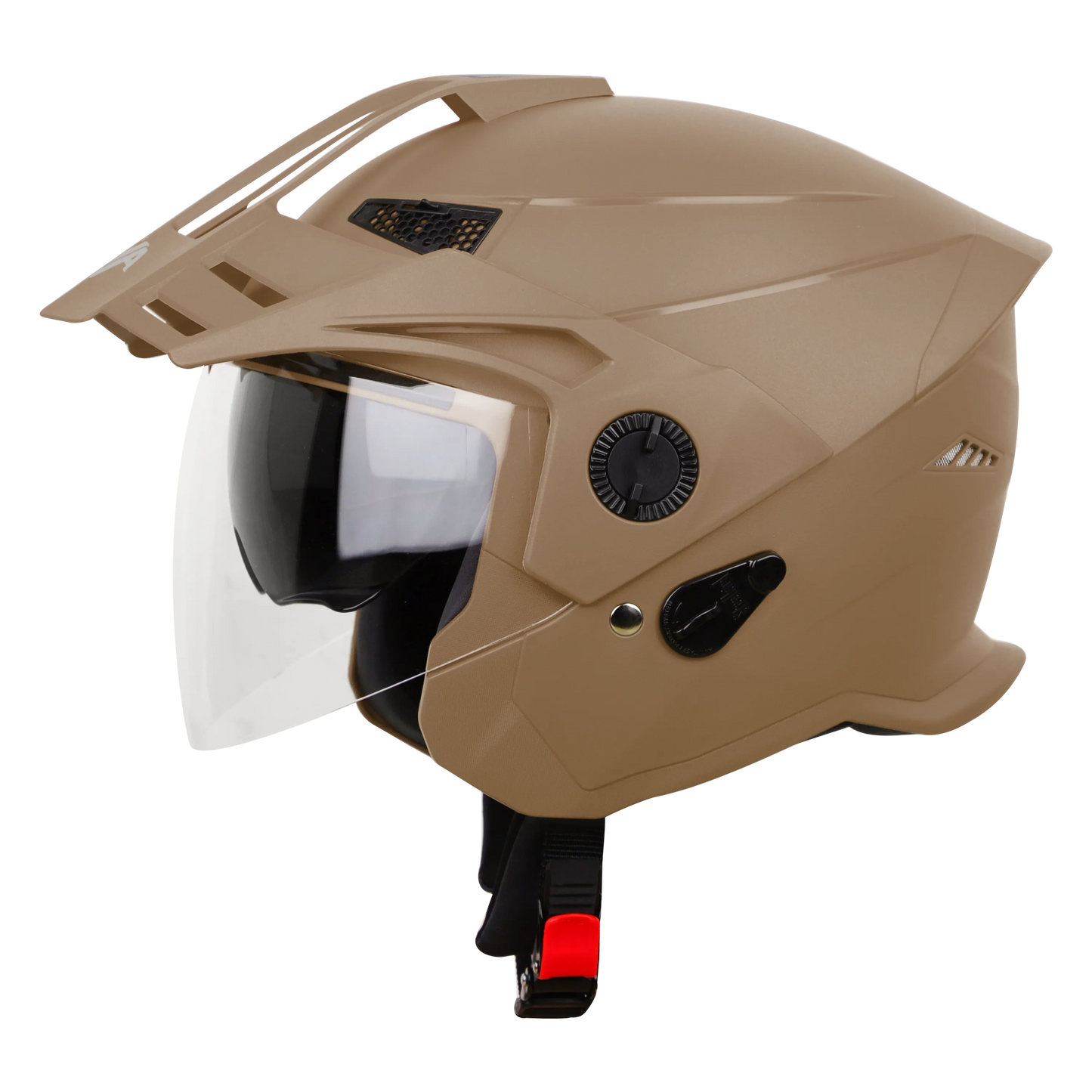 STEELBIRD Sbh 23Avadashing Desert Stormp Cap Half Face Helmet