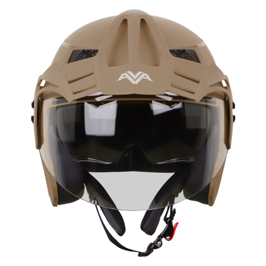 STEELBIRD Sbh 23Avadashing Desert Stormp Cap Half Face Helmet