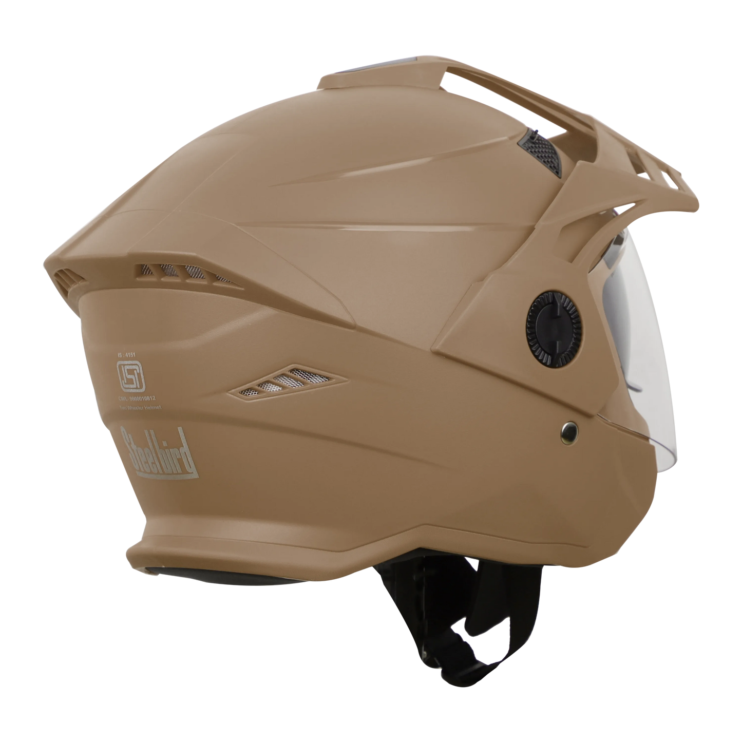 STEELBIRD Sbh 23Avadashing Desert Stormp Cap Half Face Helmet