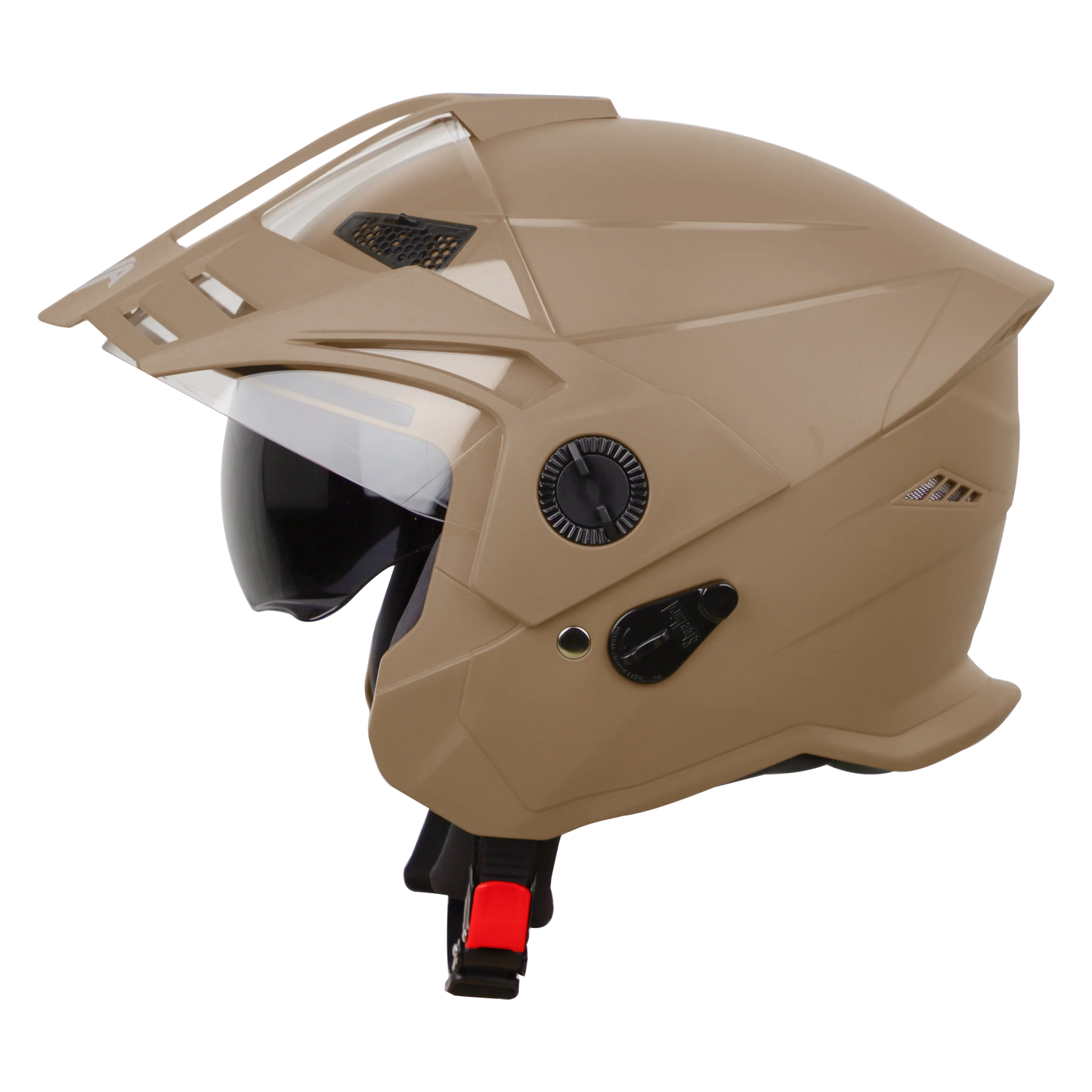 STEELBIRD Sbh 23Avadashing Desert Stormp Cap Half Face Helmet