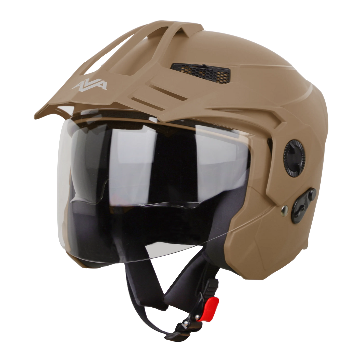 STEELBIRD Sbh 23Avadashing Desert Stormp Cap Half Face Helmet