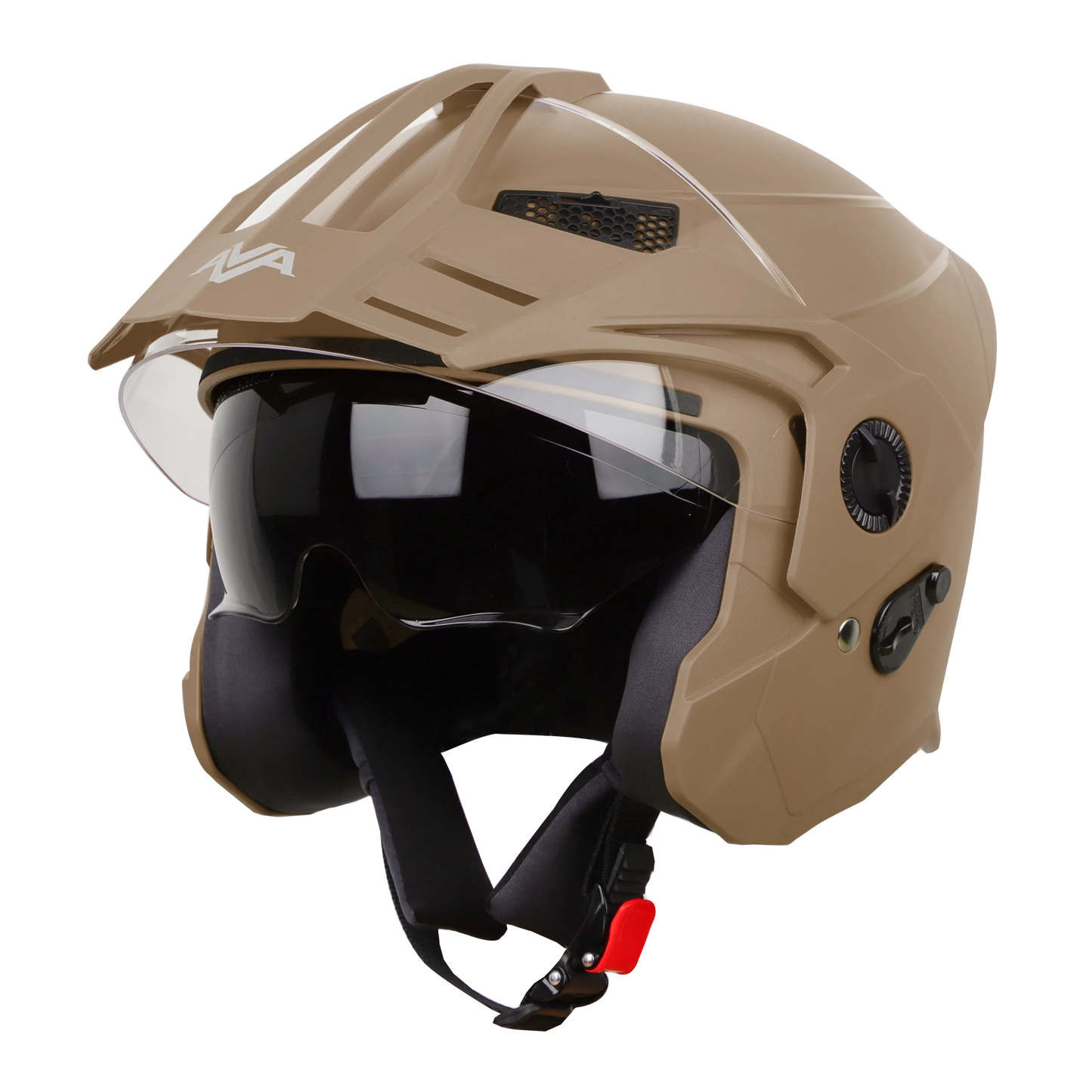 STEELBIRD Sbh 23Avadashing Desert Stormp Cap Half Face Helmet