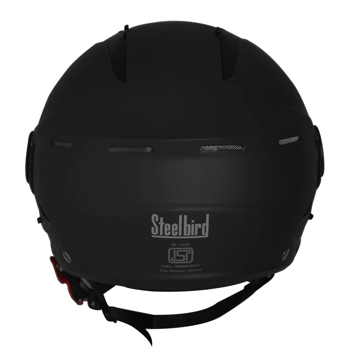 STEELBIRD Sbh 24 Axe Glossy Black 600Mm C Half Face Helmet