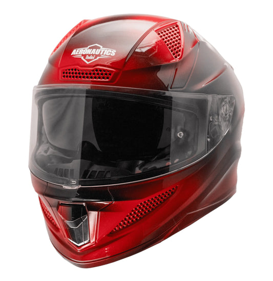 STEELBIRD Sbh 25 Breeze On Ombre Glsy Blk Red Full Face Helmet