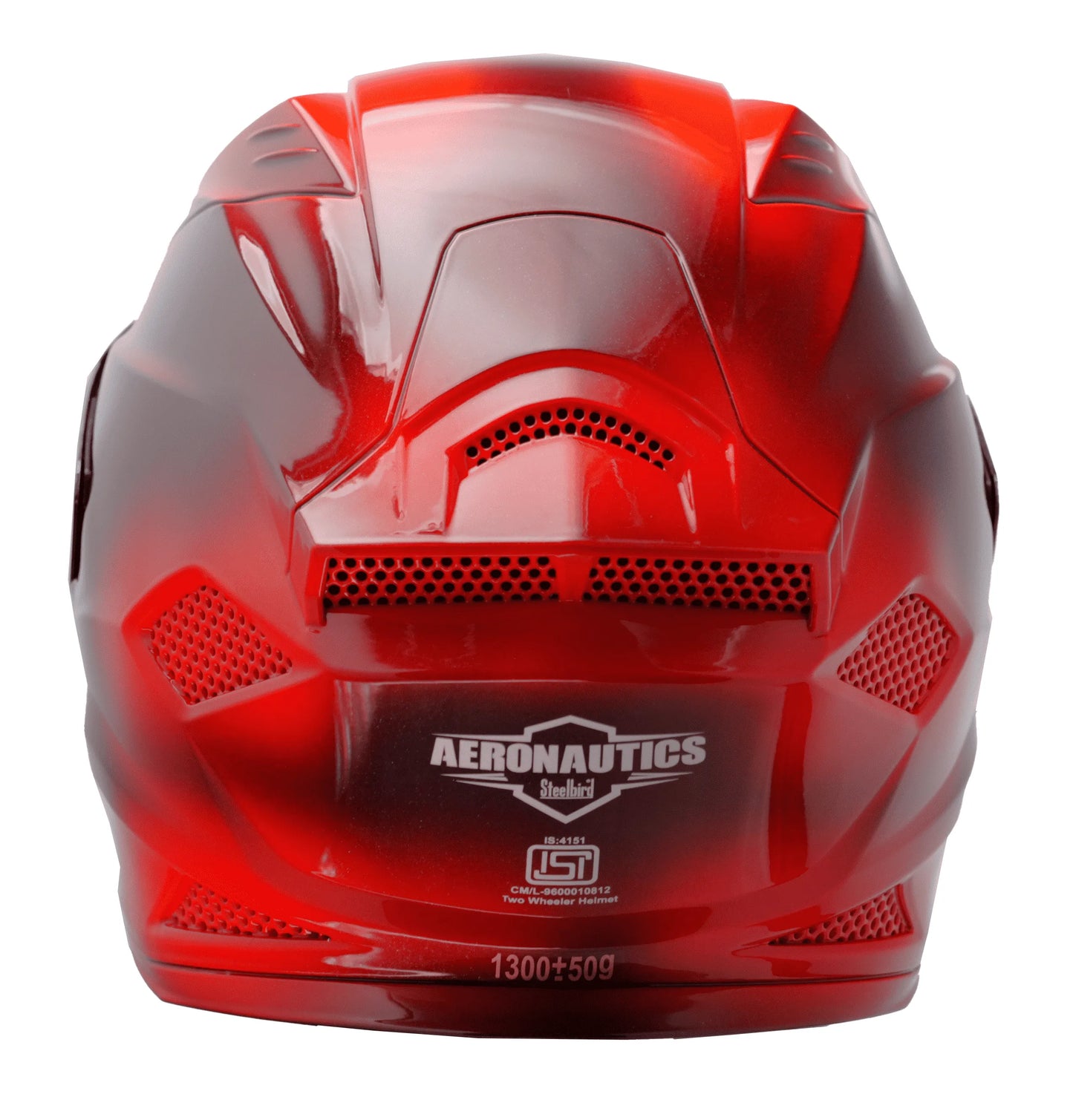 STEELBIRD Sbh 25 Breeze On Ombre Glsy Blk Red Full Face Helmet