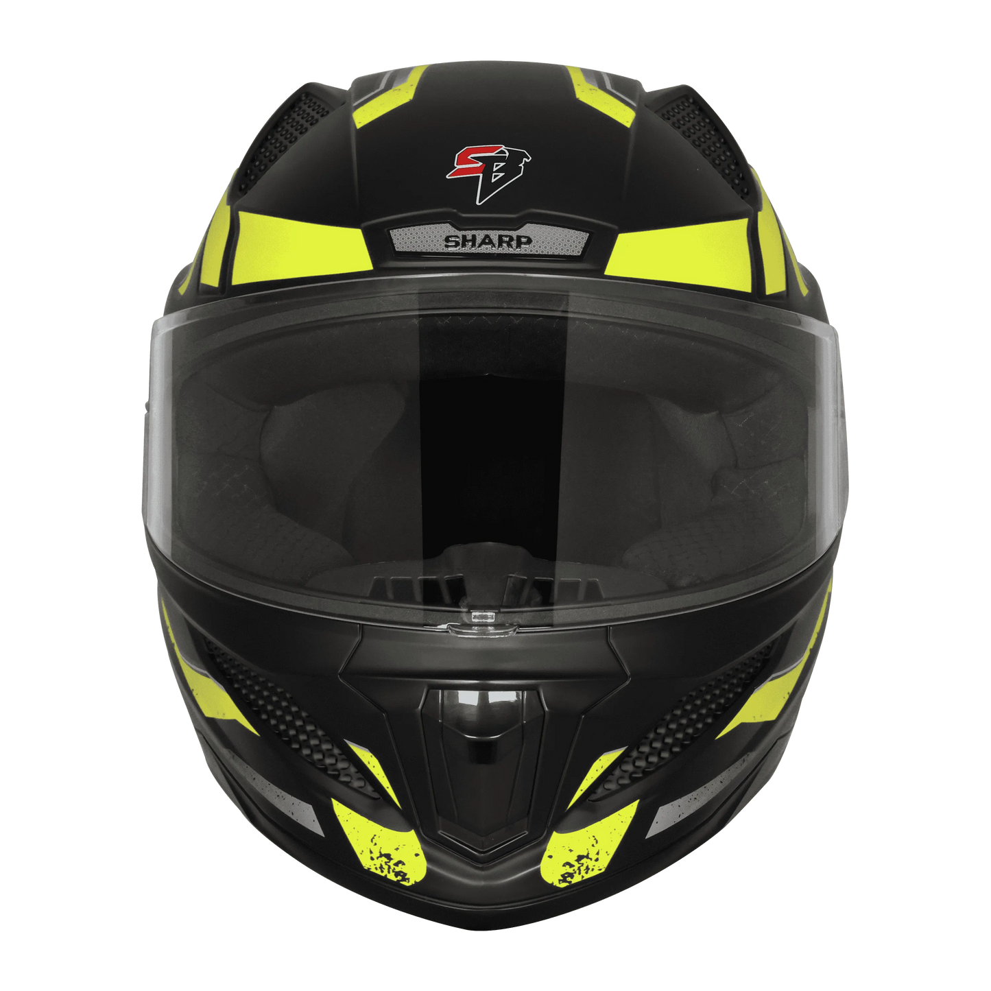 STEELBIRD Sbh 25 Sharp Glsy Black Neon Full Face Helmet
