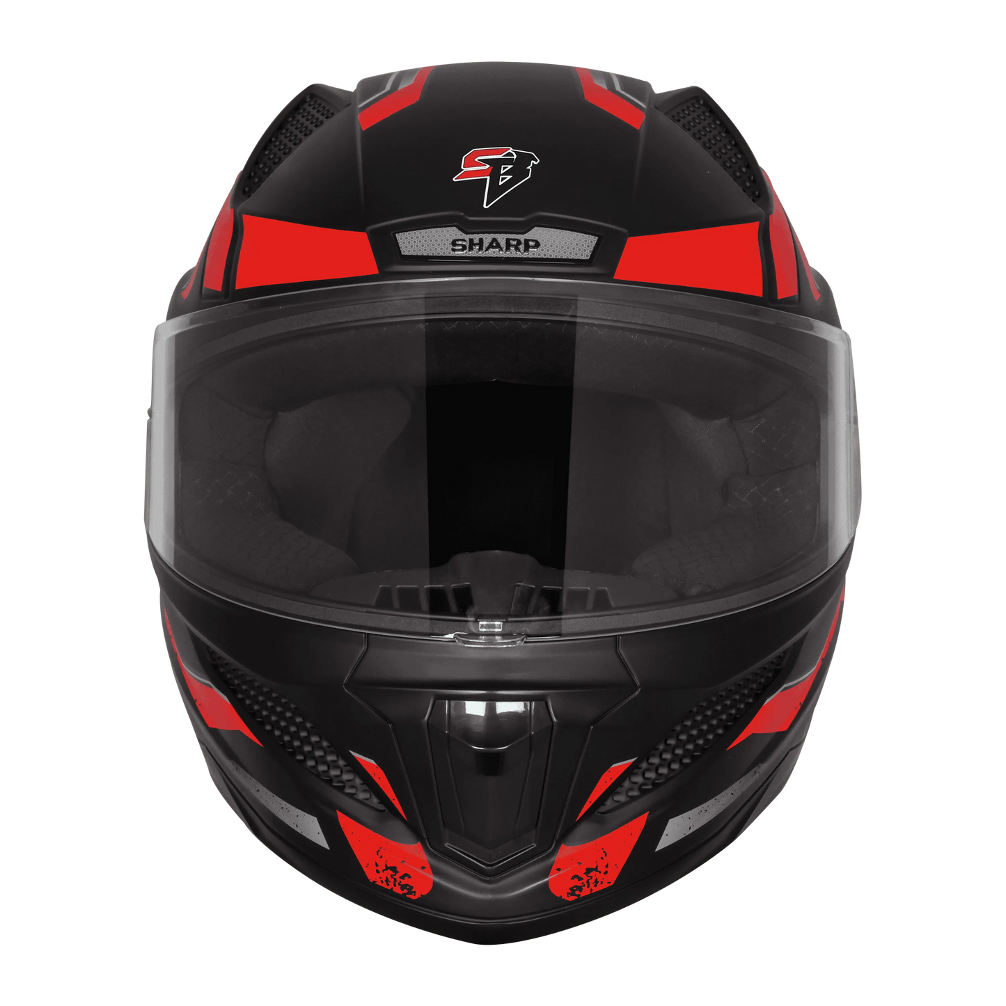 STEELBIRD Sbh 25 Sharp Spirit Black Red Full Face Helmet