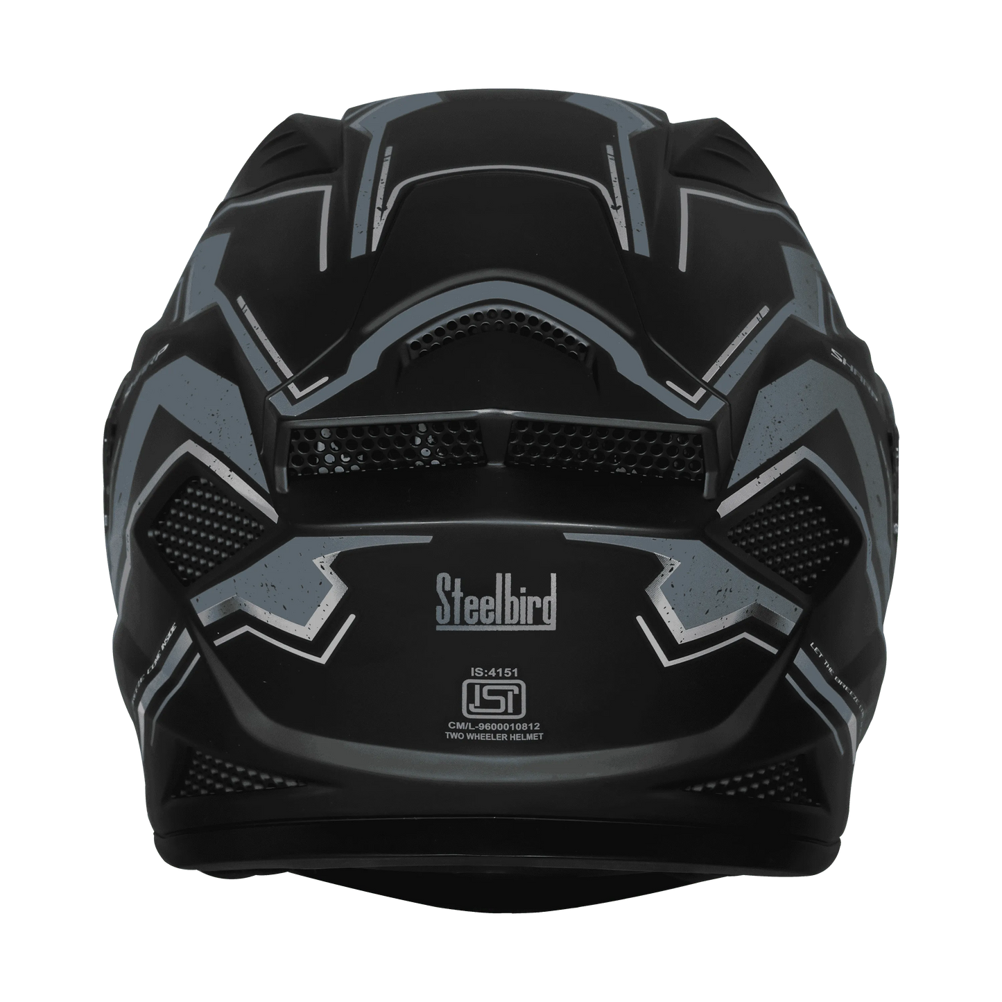 STEELBIRD Sbh 25 Sharp Spirt Black Grey Full Face Helmet