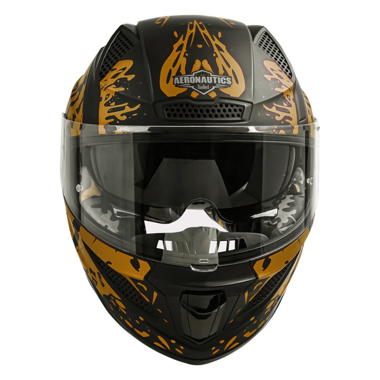 STEELBIRD Sbh 25 Tiger Black Gold Full Face Helmet