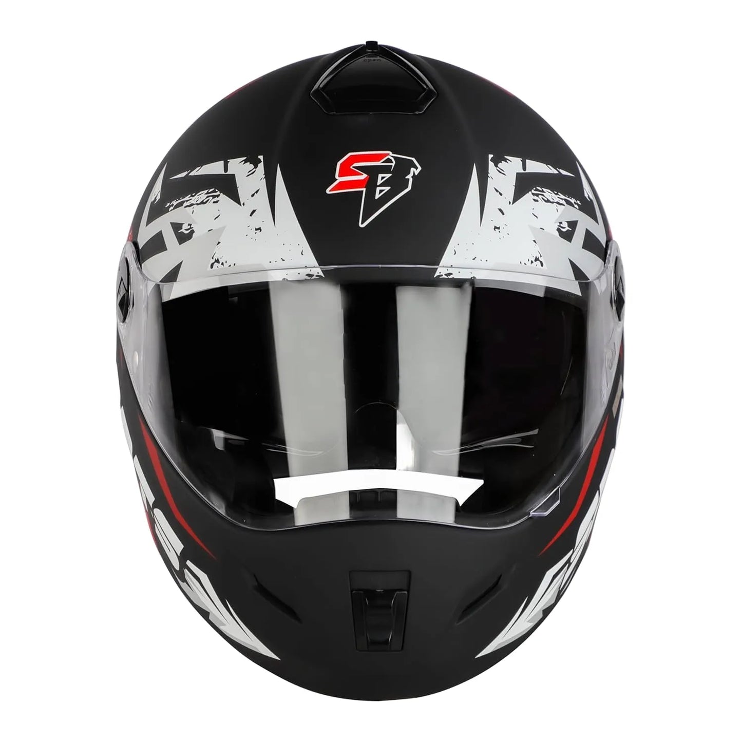 STEELBIRD Sbh 34 Iss R Sports Glsy Black Red Full Face Helmet