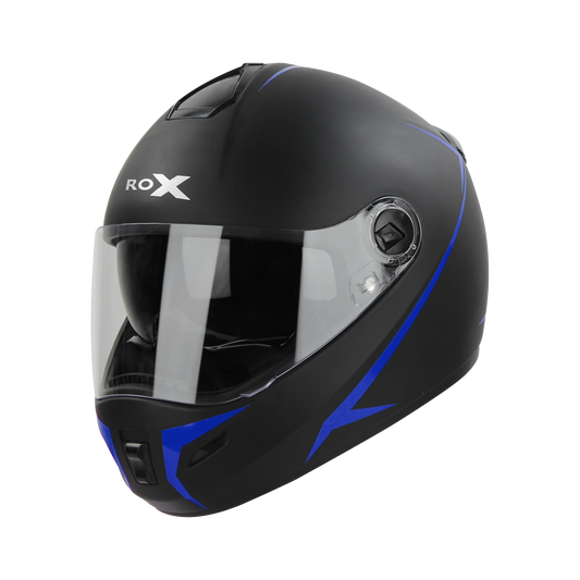 STEELBIRD Sbh 34 Rox Iss R Dashing Blue Full Face Helmet