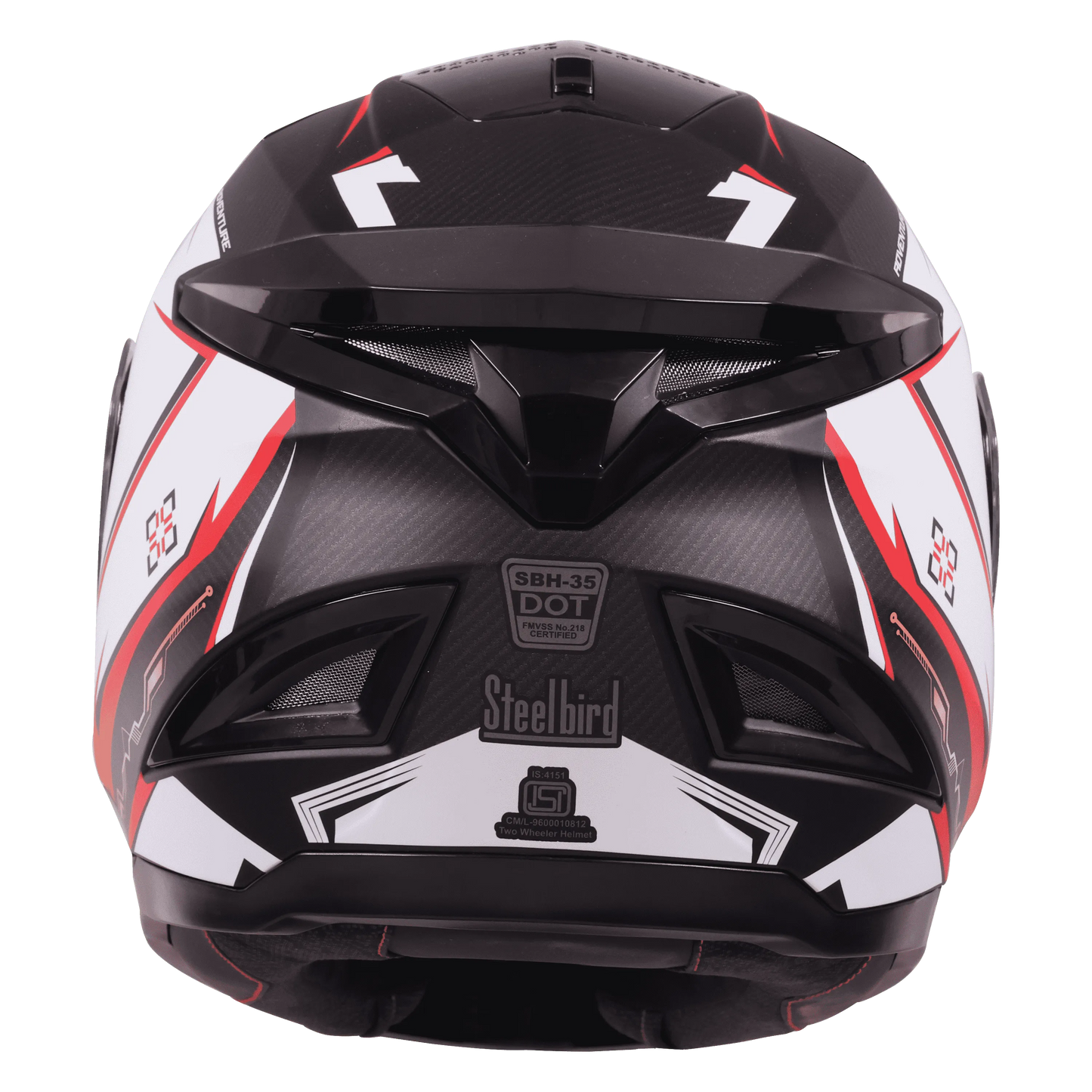 STEELBIRD Sbh 35 Robot Black Red Full Face Helmet
