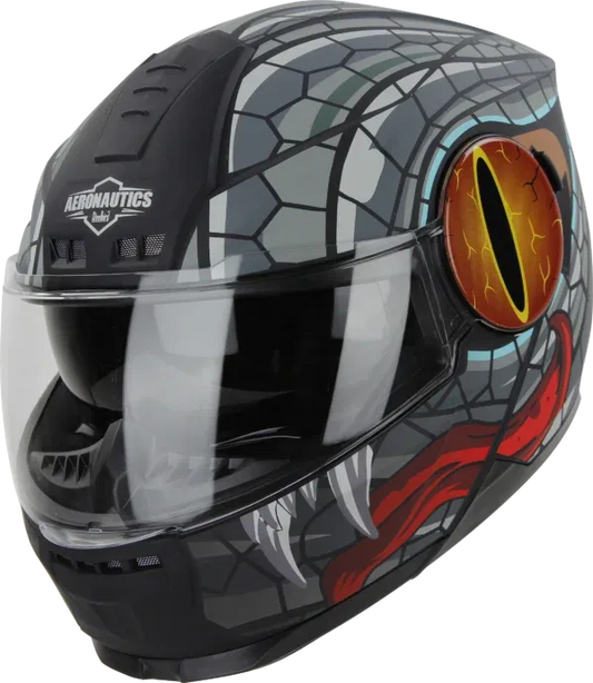 STEELBIRD Sbh 40 Iss Me Mamba Glossy Blkgrey 600Mm C Full Face Helmet