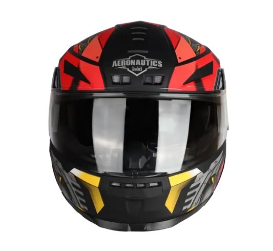 STEELBIRD Sbh 40 Iss Margoudee Glsy Black Red Full Face Helmet