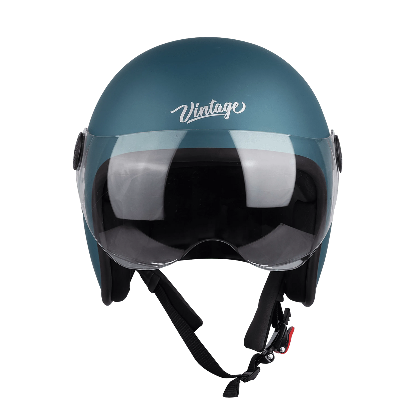 STEELBIRD Sbh 54 Vintage Matt Blue Half Face Helmet