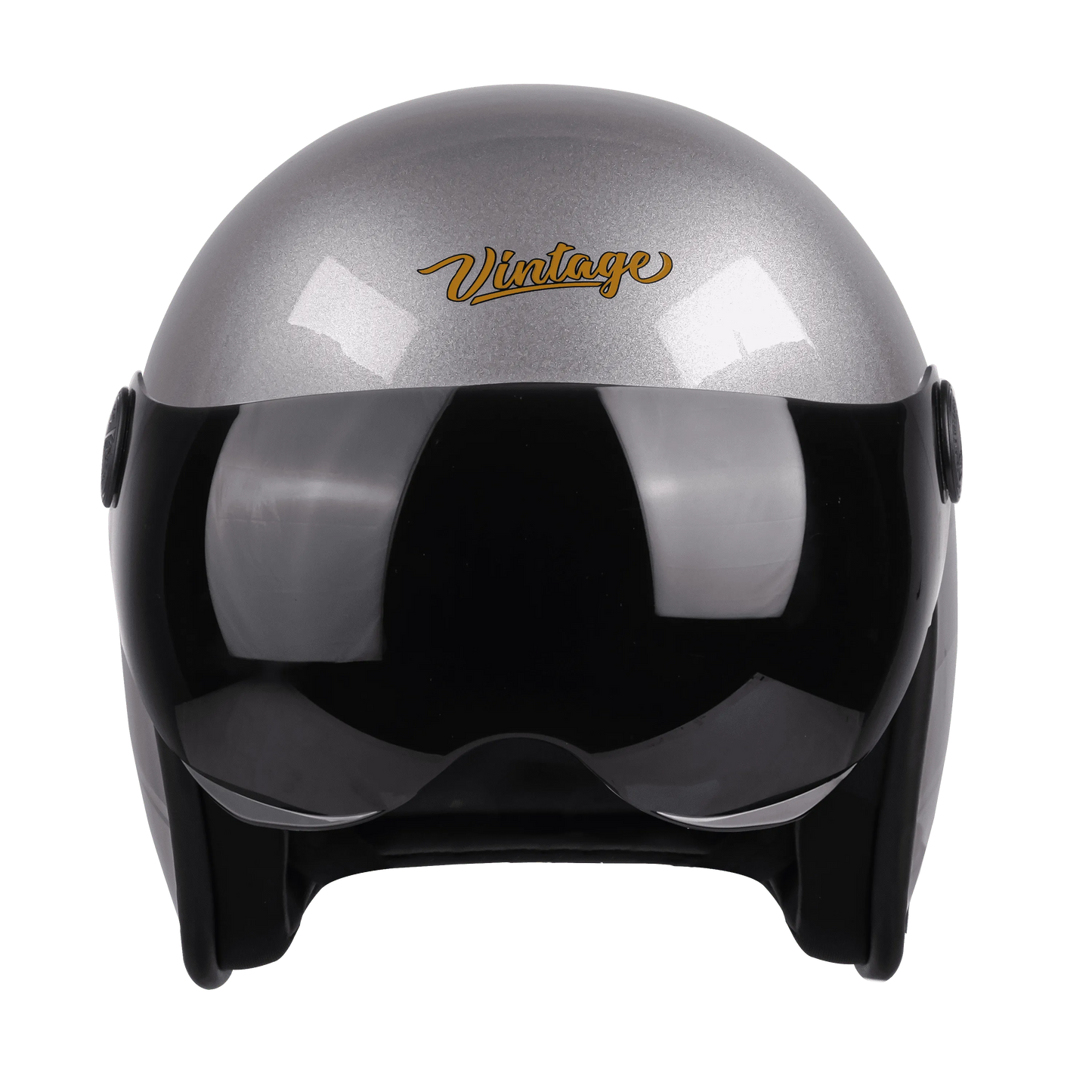 STEELBIRD Sbh 54 Vintage Silver Grey Full Face Helmet