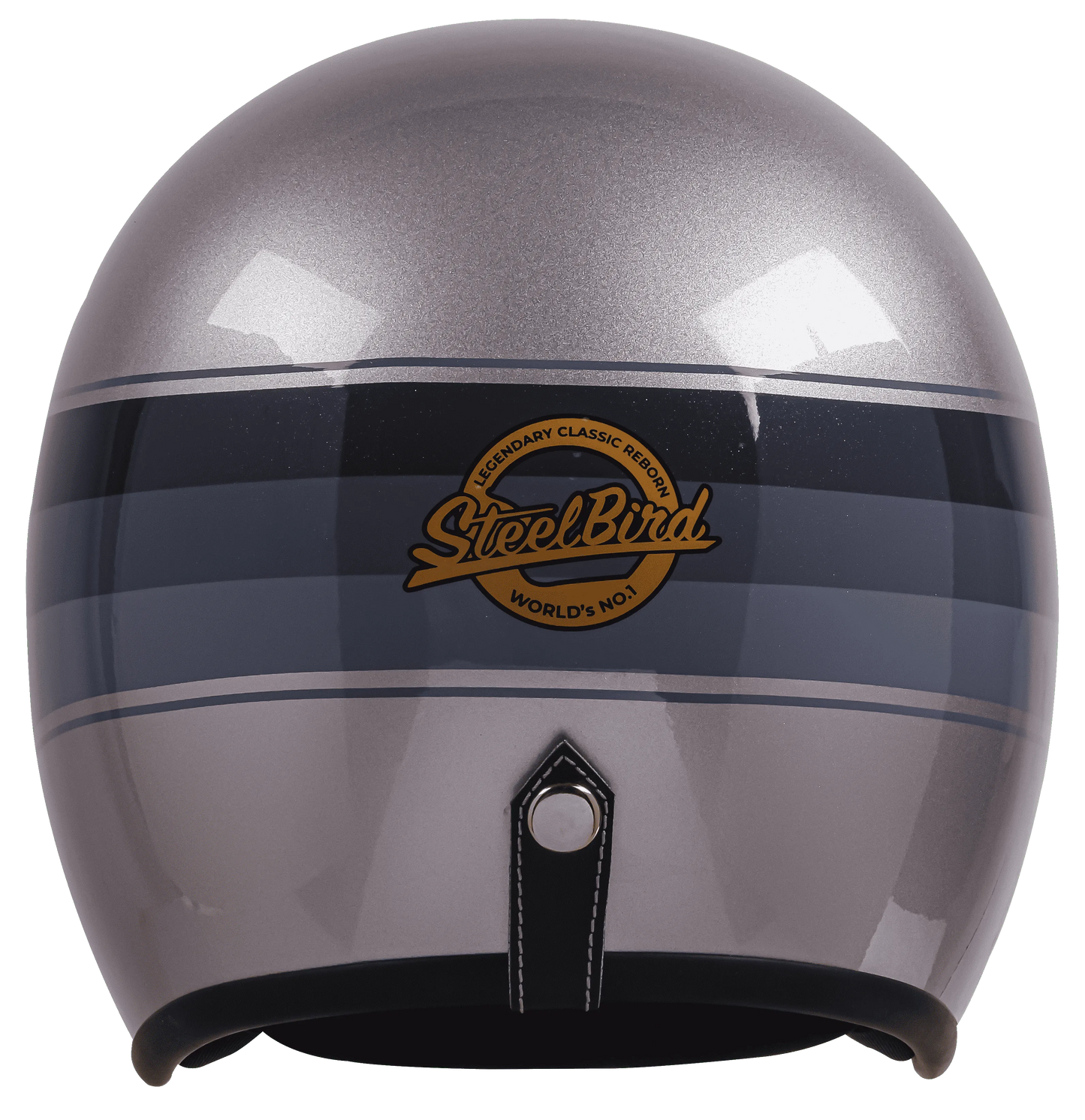 STEELBIRD Sbh 54 Vintage Silver Grey Full Face Helmet