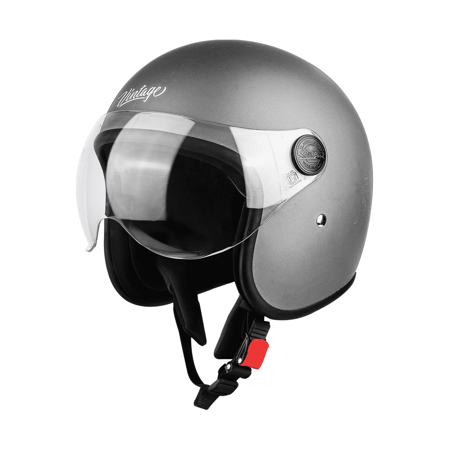 STEELBIRD Sbh 54 Vintage Sliver Half Face Helmet