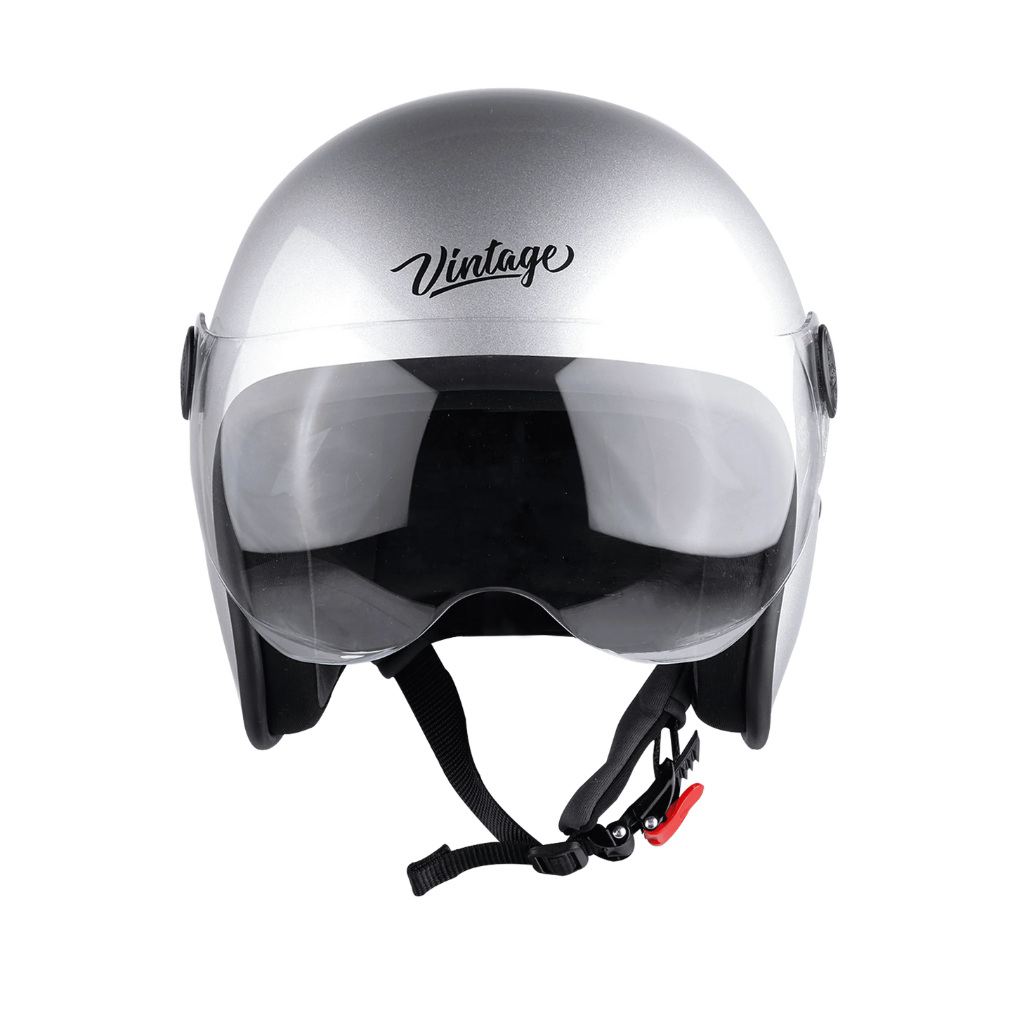 STEELBIRD Sbh 54 Vintage Sliver Half Face Helmet