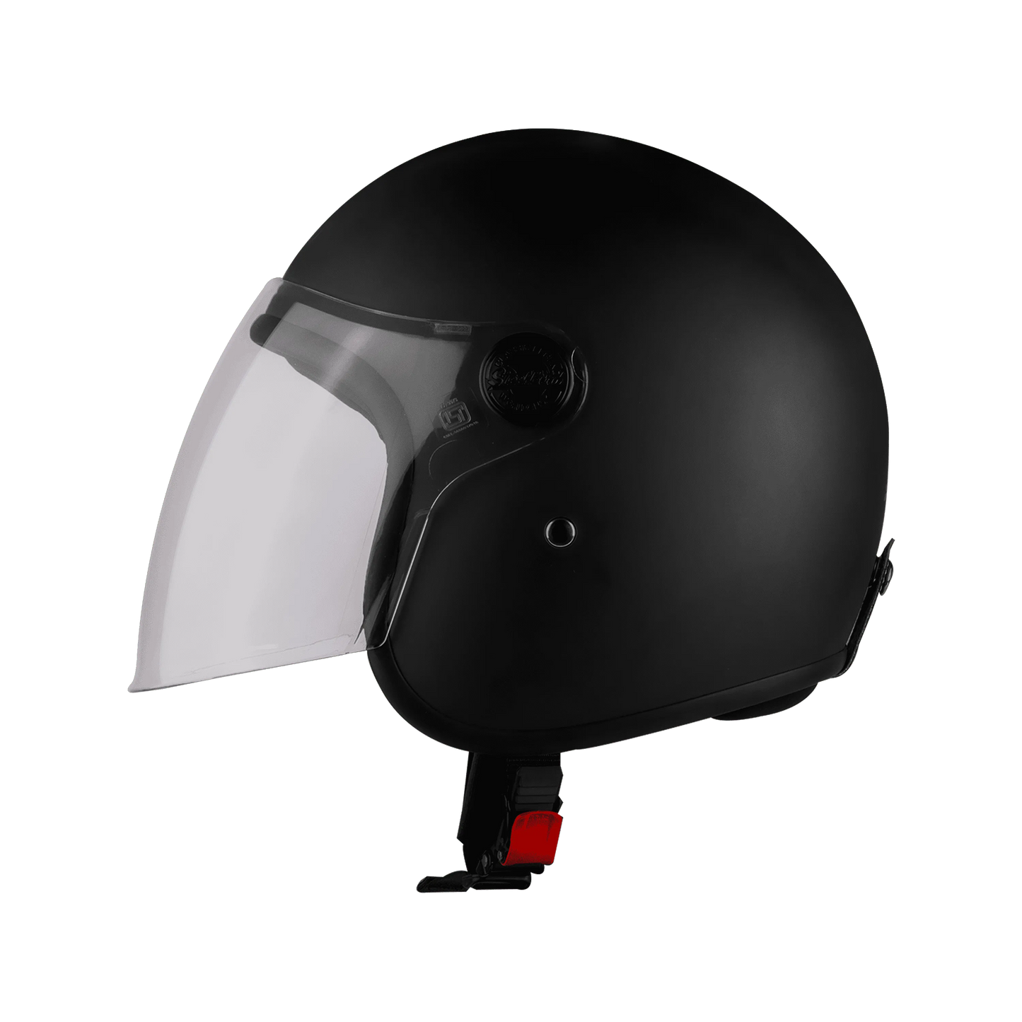 STEELBIRD Sbh 56 Vintage Black Half Face Helmet