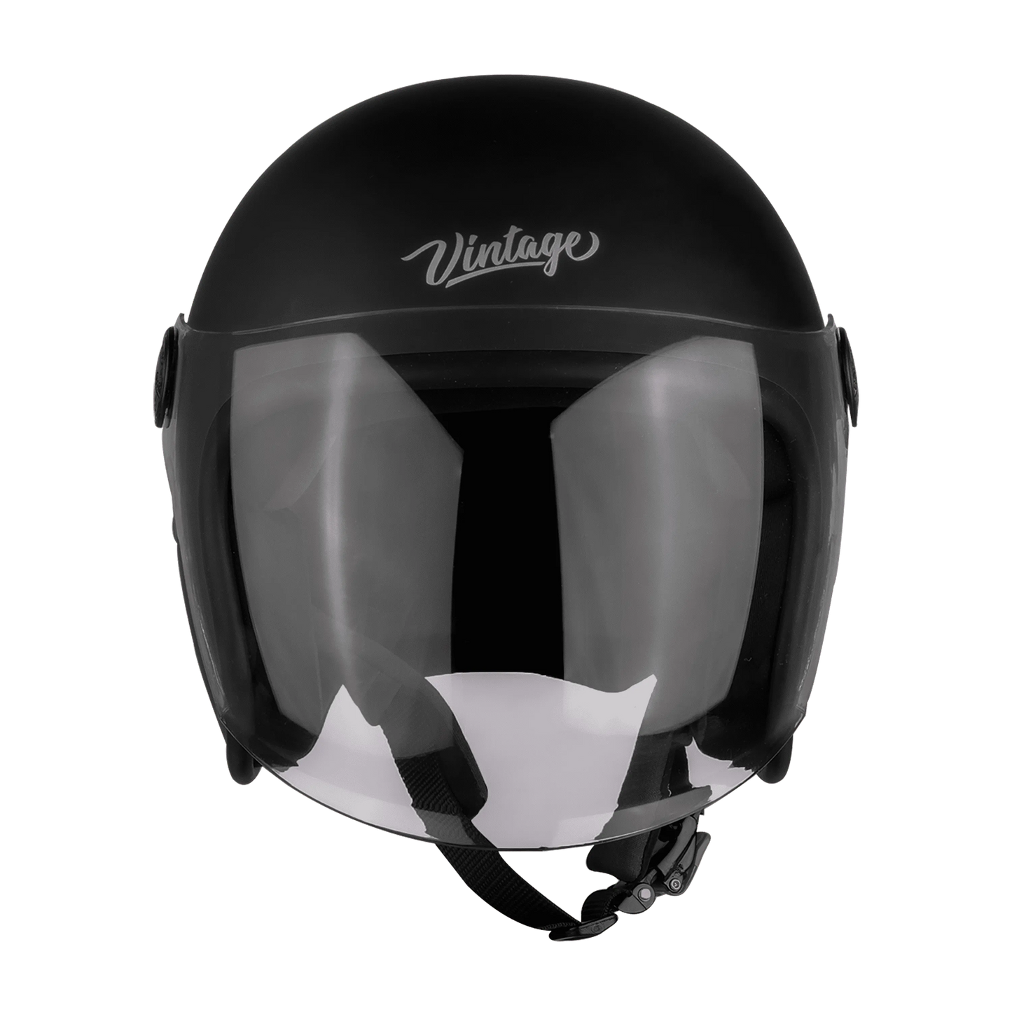 STEELBIRD Sbh 56 Vintage Black Half Face Helmet