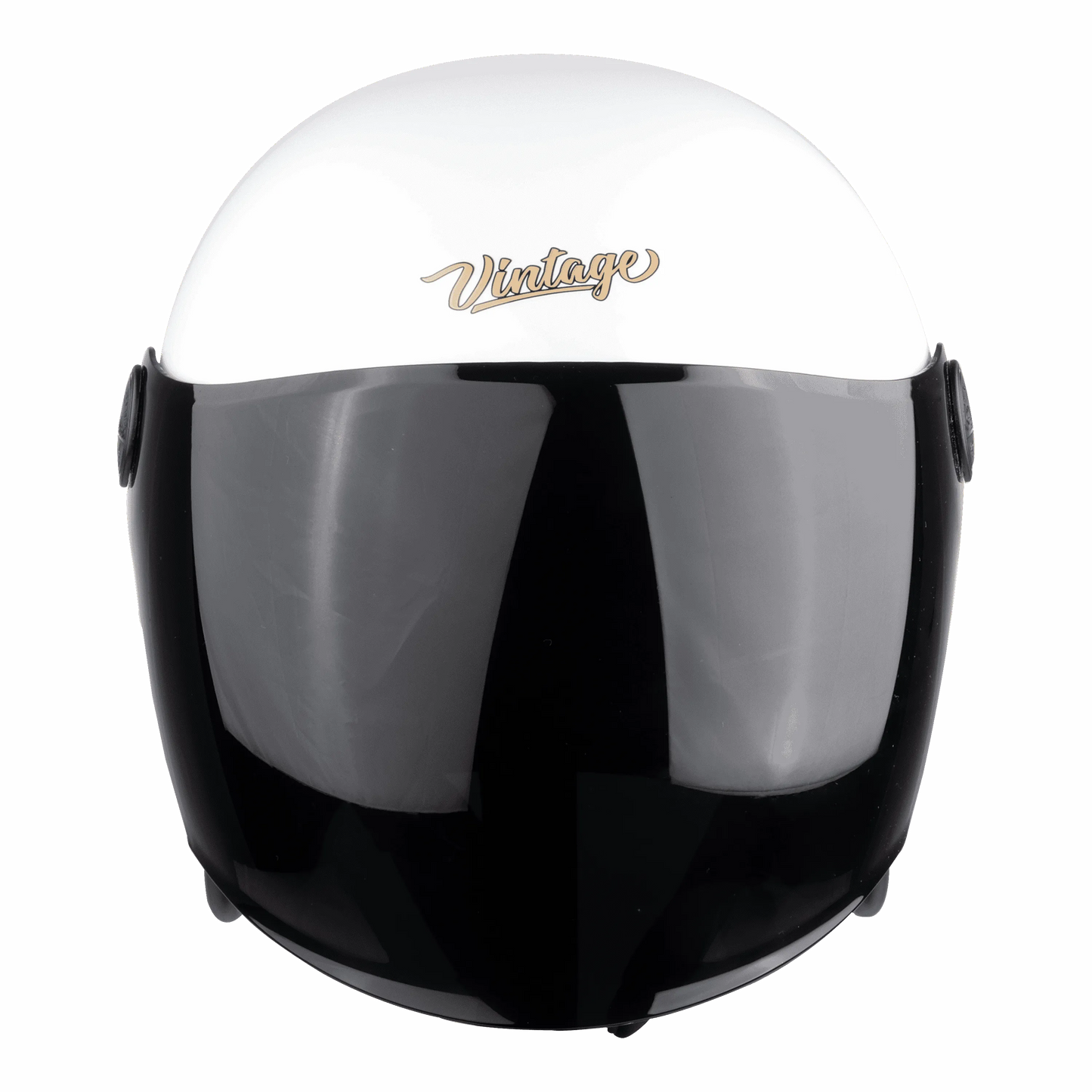 STEELBIRD Sbh 56 Vintage White Grey Half Face Helmet