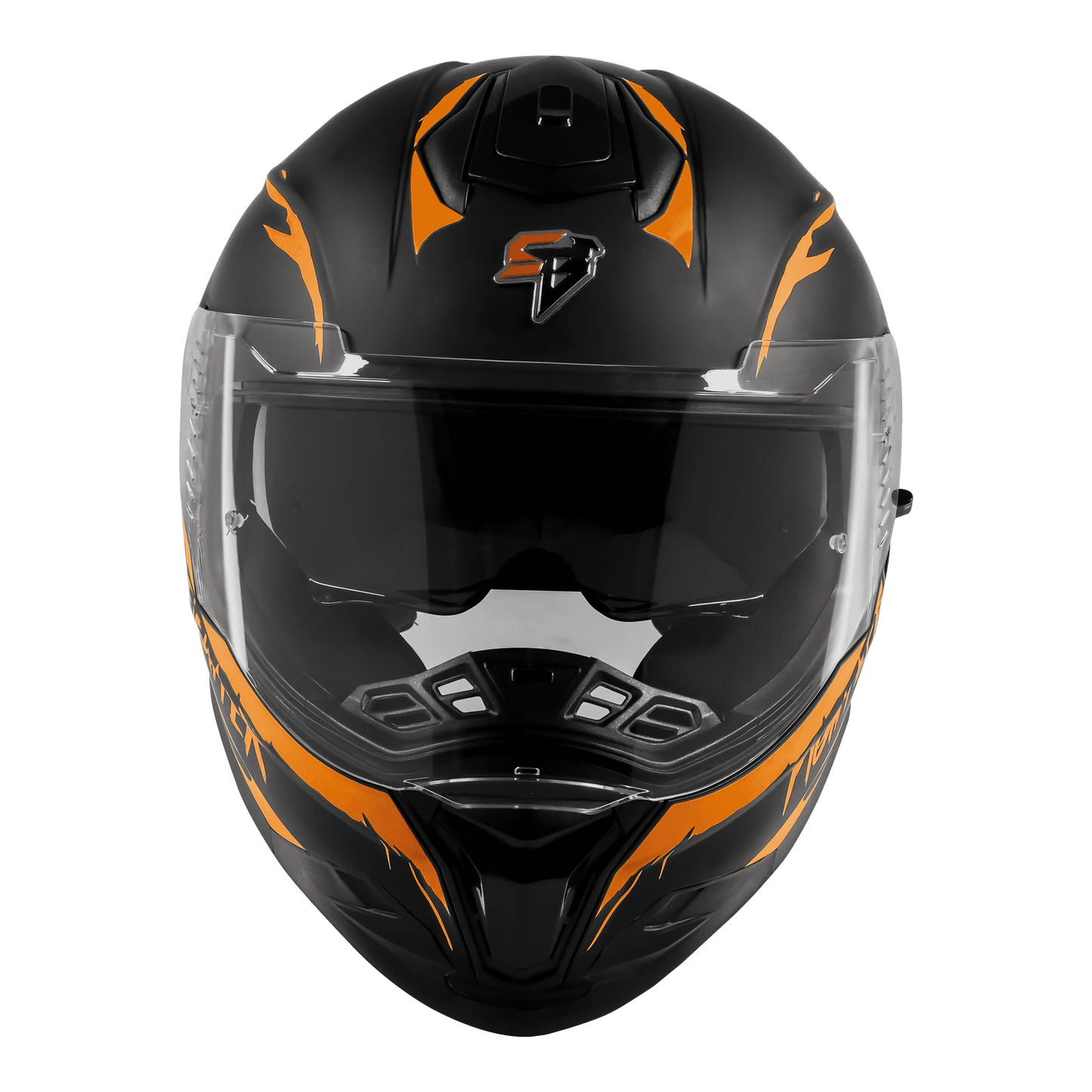 STEELBIRD Sbh 57 Fighter F2 Black Orange Full Face Helmet
