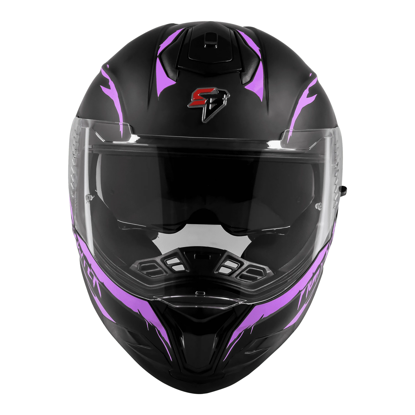 STEELBIRD Sbh 57 Fighter F2 Black Purple Full Face Helmet