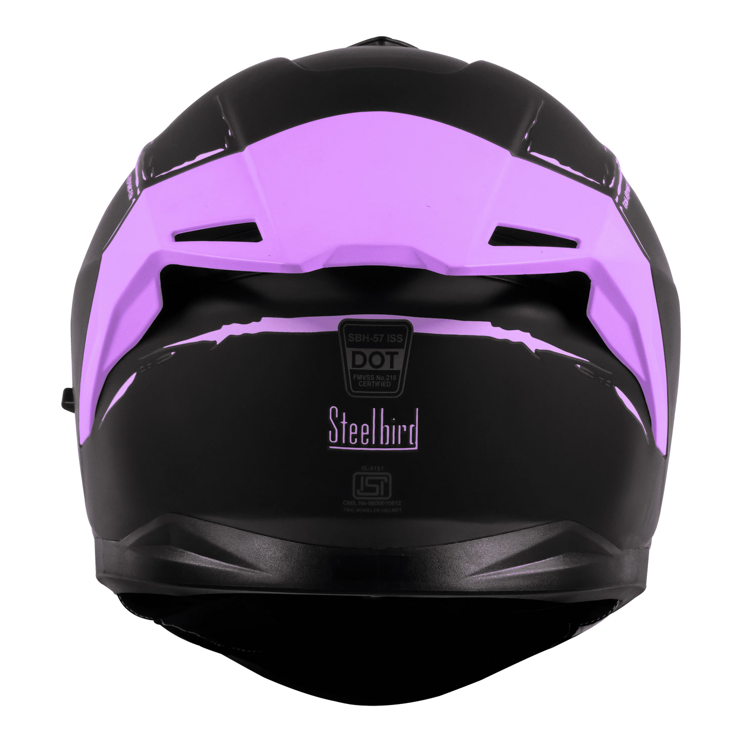 STEELBIRD Sbh 57 Fighter F2 Black Purple Full Face Helmet