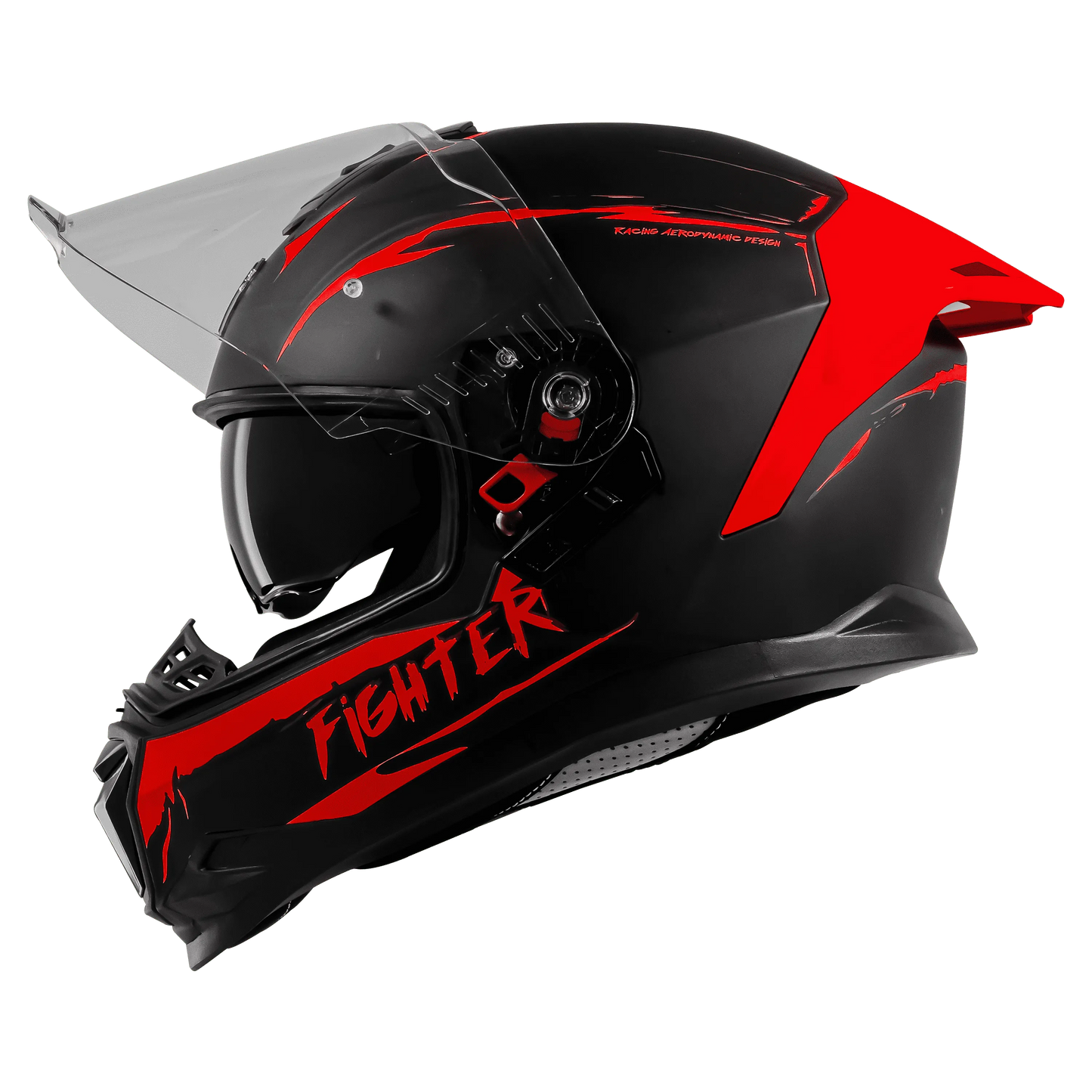 STEELBIRD Sbh 57 Fighter F2 Black Red Full Face Helmet