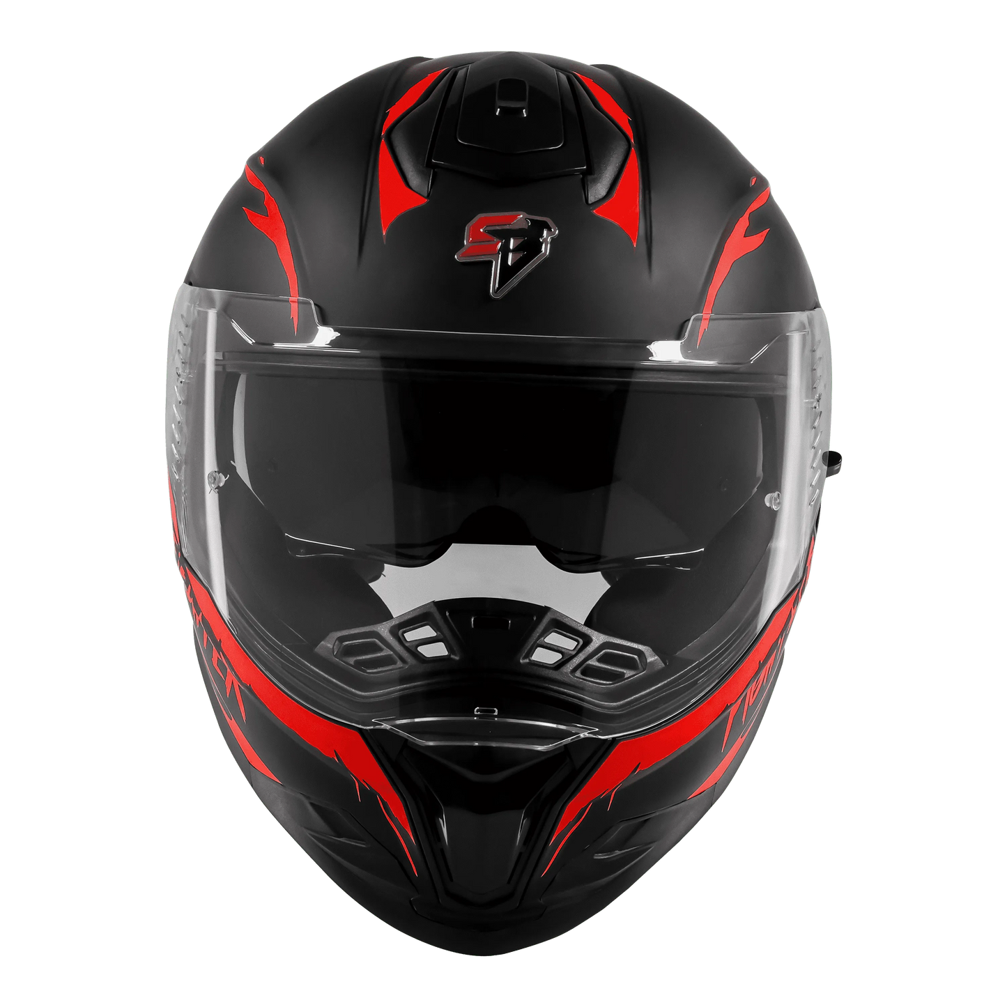 STEELBIRD Sbh 57 Fighter F2 Black Red Full Face Helmet
