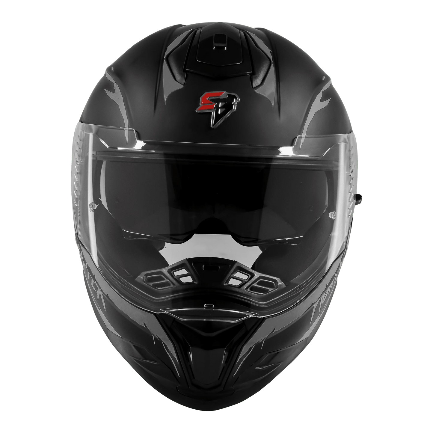 STEELBIRD Sbh 57 Fighter F2 Black Silver Full Face Helmet