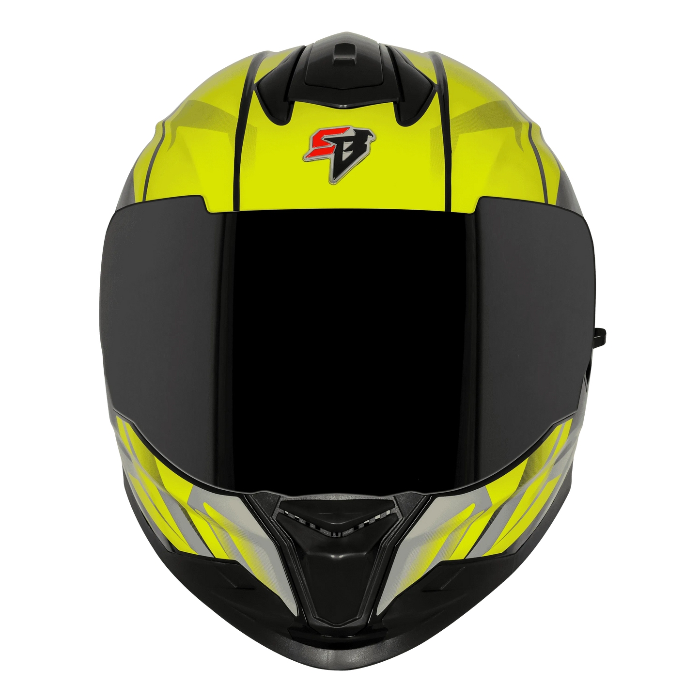 STEELBIRD Sbh 57 Fighter F4 Black Fl Yellow Full Face Helmet