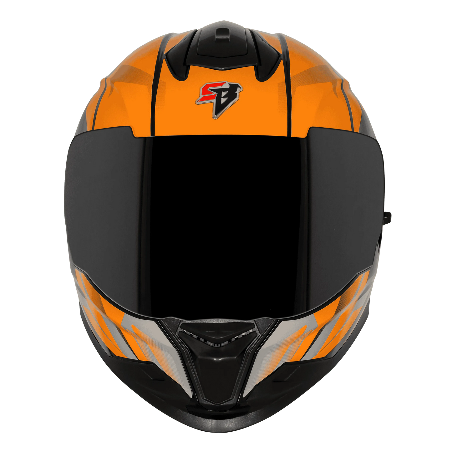 STEELBIRD Sbh 57 Fighter F4 Black Orange Full Face Helmet