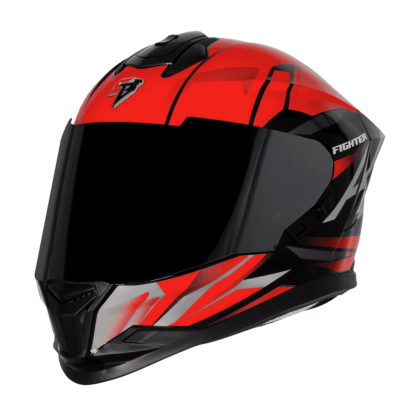 STEELBIRD Sbh 57 Fighter F4 Black Red Full Face Helmet