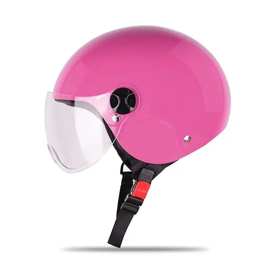 STEELBIRD Sbh16 Rex Glossy Pink Half Face Helmet