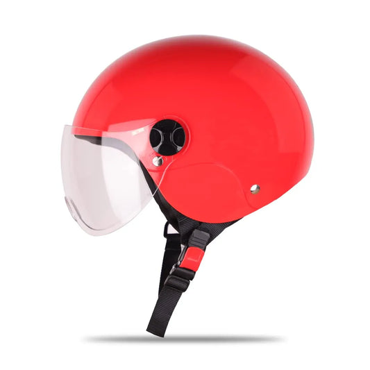 STEELBIRD Sbh16 Rex Glossy Red Half Face Helmet