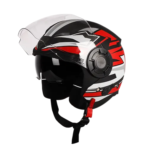 STEELBIRD Sbh 31 Strike Black Red Full Face Helmet