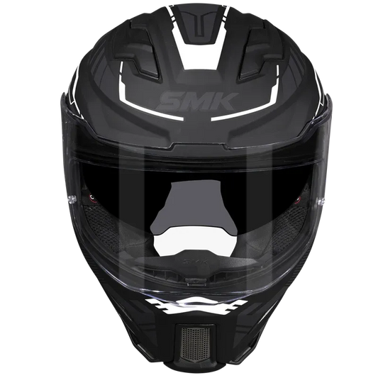 Smk Agnar Tektron MA261 Black White Full Face Helmet