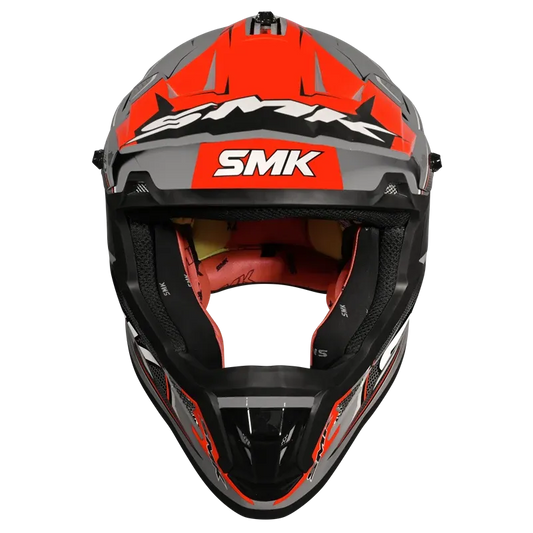 Smk Allterra Maverix GL 627 Gray Red Off Road Helmet