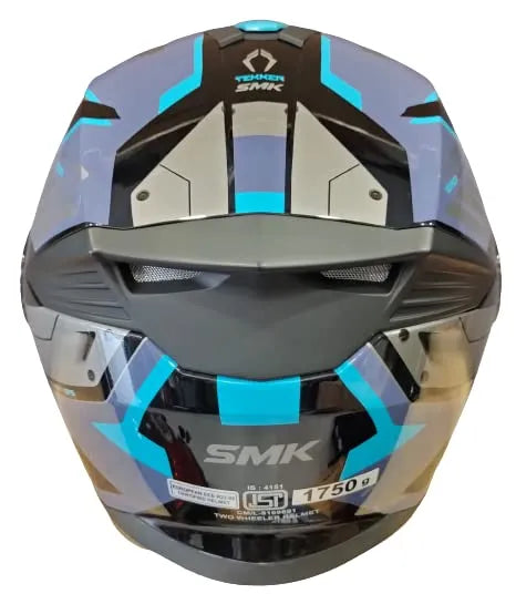SMK Gullwing S01 Tekker Black Grey Blue Full Face Helmet