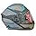 SMK Gullwing Tekker Ma265 Matt Black Grey Blue Full Face Helmet