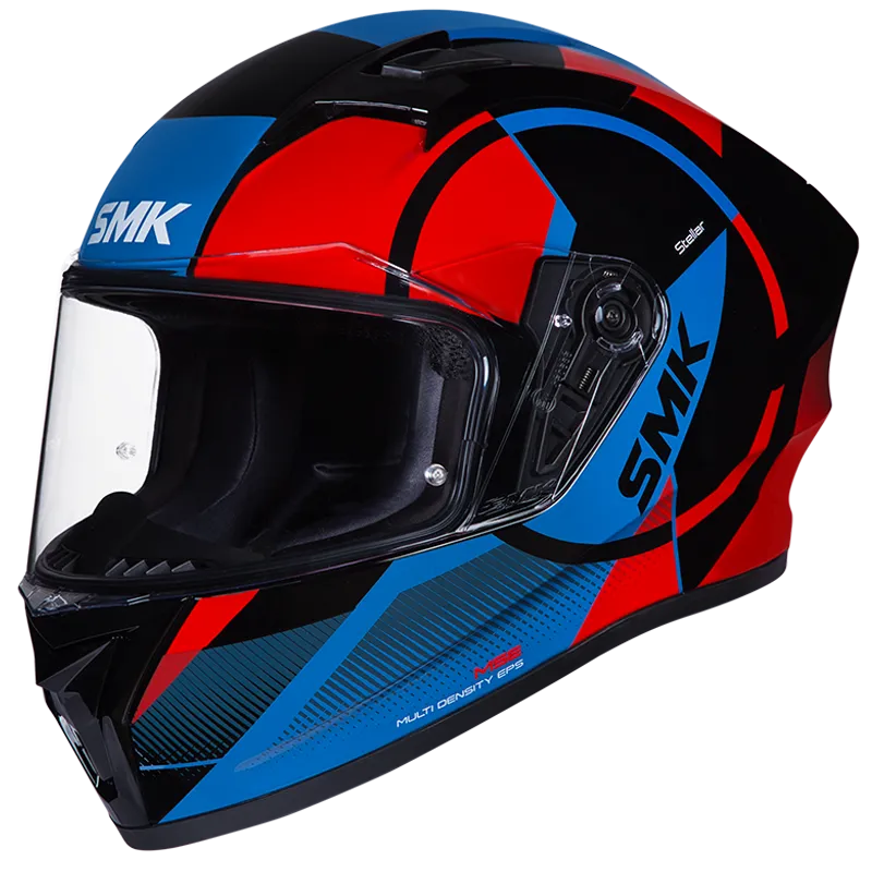 SMK Stellar Gl236 Black Red Full Face Helmet