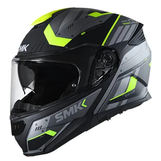 SMK Stellar Gl264 Black Grey Yellow Full Face Helmet