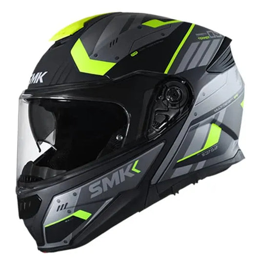 SMK Stellar Gl264 Black Grey Yellow Full Face Helmet