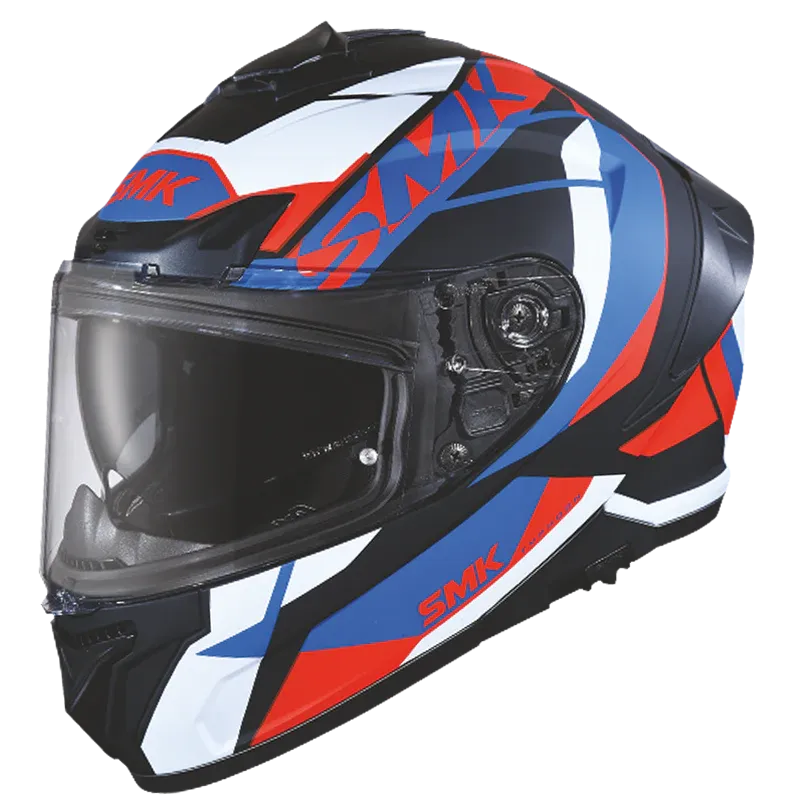 SMK Typhoon Blk Red Blue Gl 235 Full Face Helmet