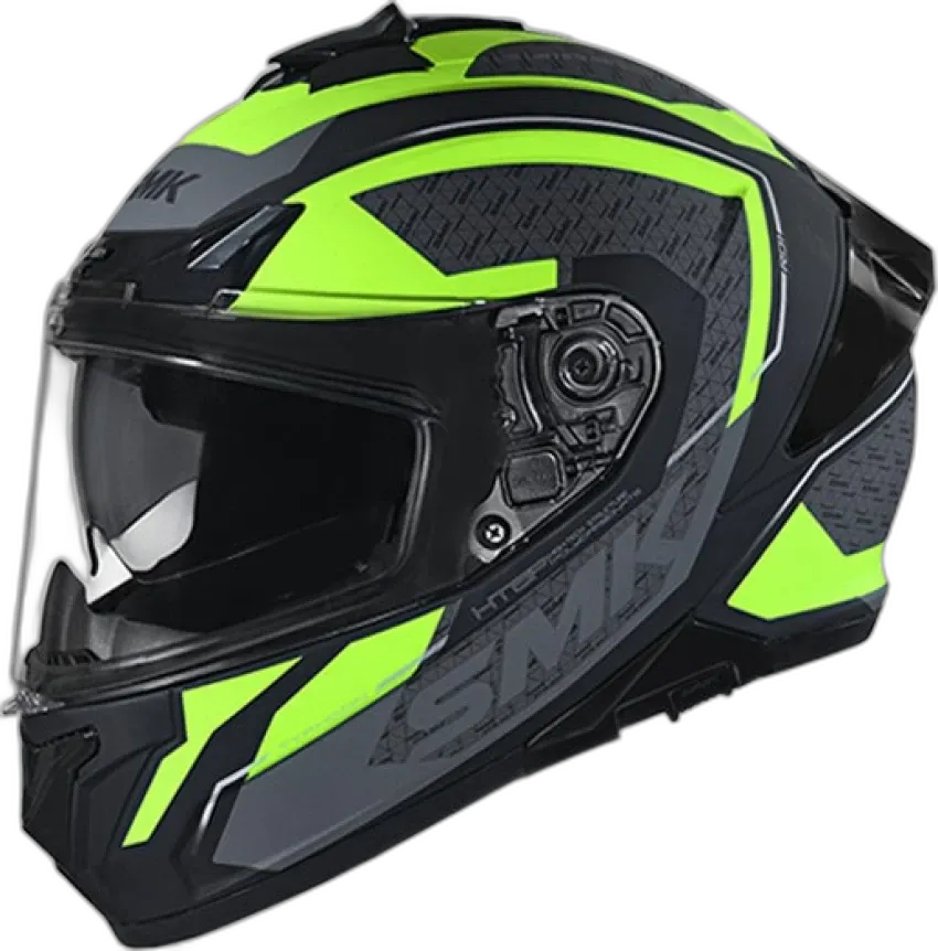 STUDDS Smk Typhoon Graphics Ma246 Matt Black Yellow Full Face Helmet