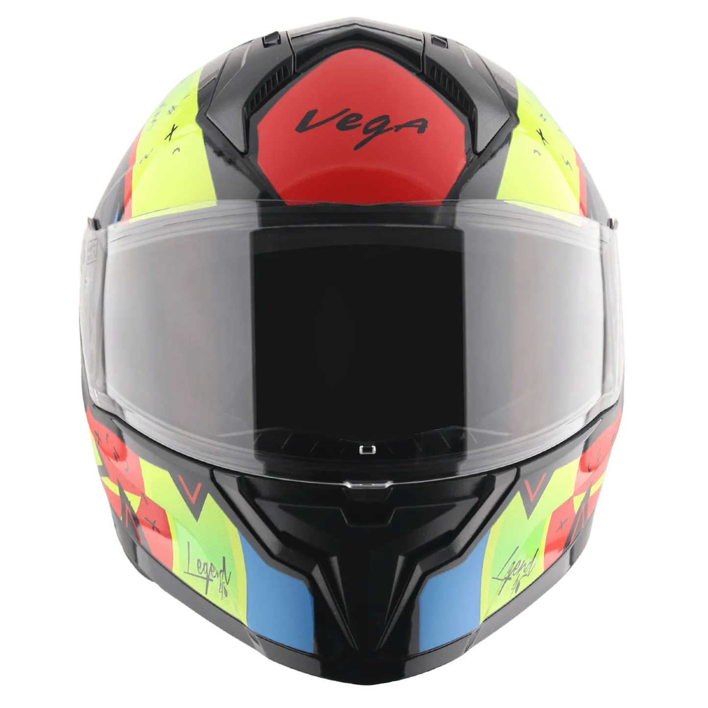 VEGA Sonic Dx Legend Black Neon Yellow Full Face Helmet