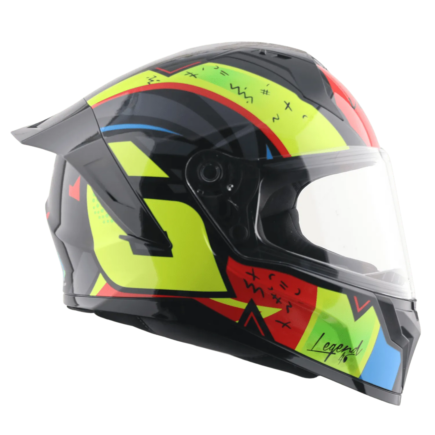 VEGA Sonic Dx Legend Black Neon Yellow Full Face Helmet
